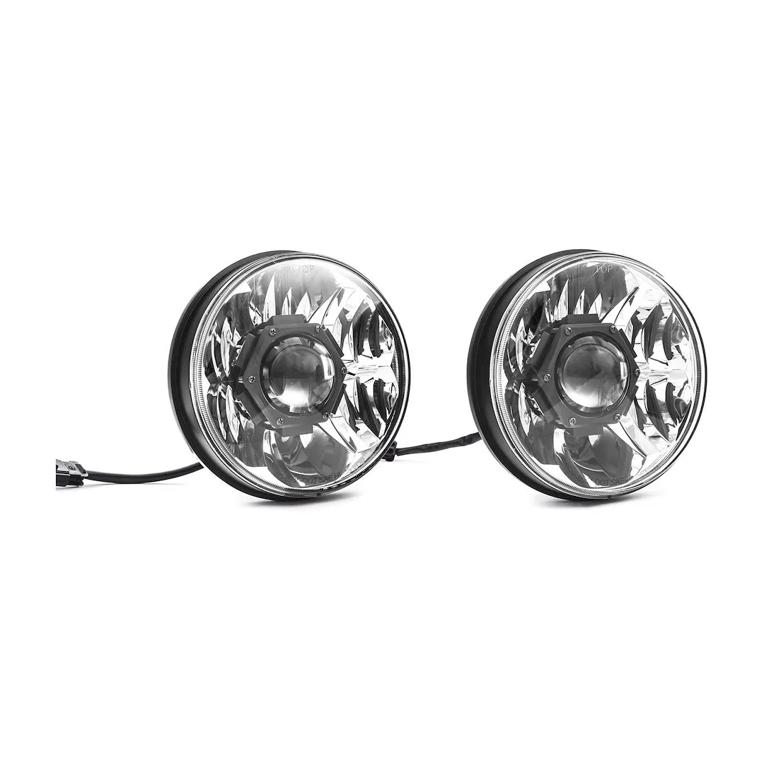 42342 – KC HILITE Headlight Assembly, LED Bulb High And Low Beam With Daytime Running Light 5000K White Cree XPL/ XPG...